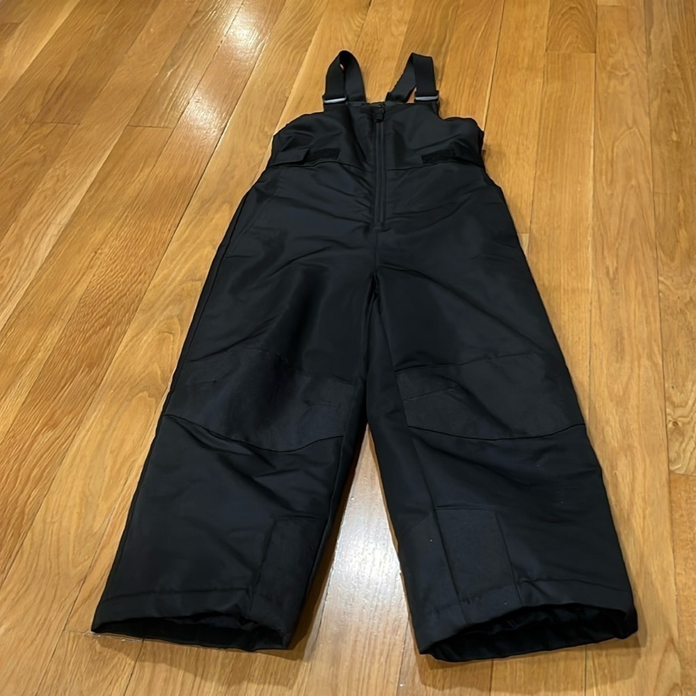 Swiss tech boys black bib snowpants size xsmall 4/5 .